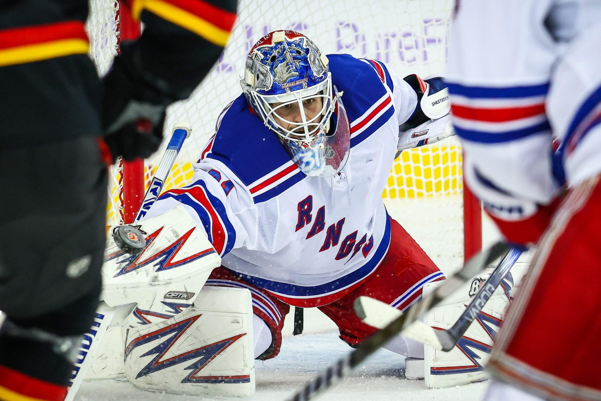 NHL: New York Rangers at Calgary Flames