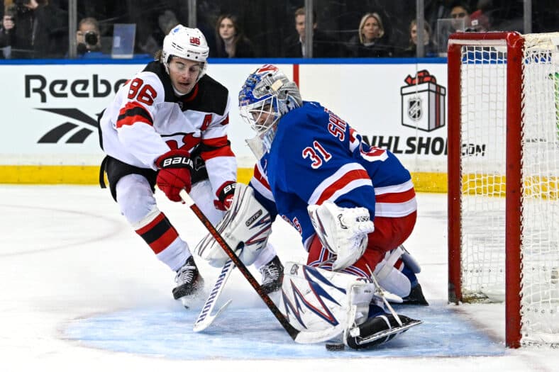 NHL: New Jersey Devils at New York Rangers