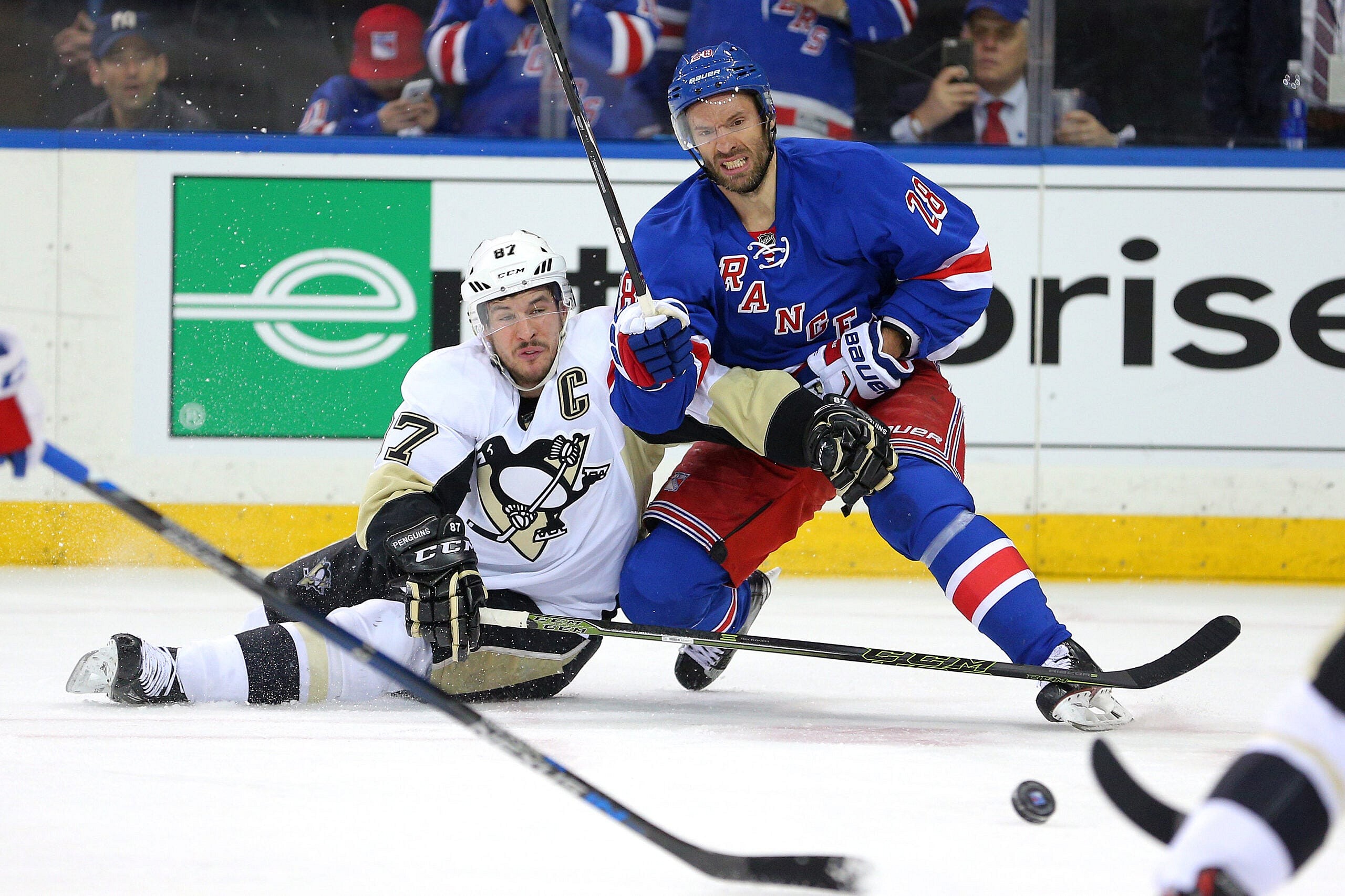 NHL: Stanley Cup Playoffs-Pittsburgh Penguins at New York Rangers