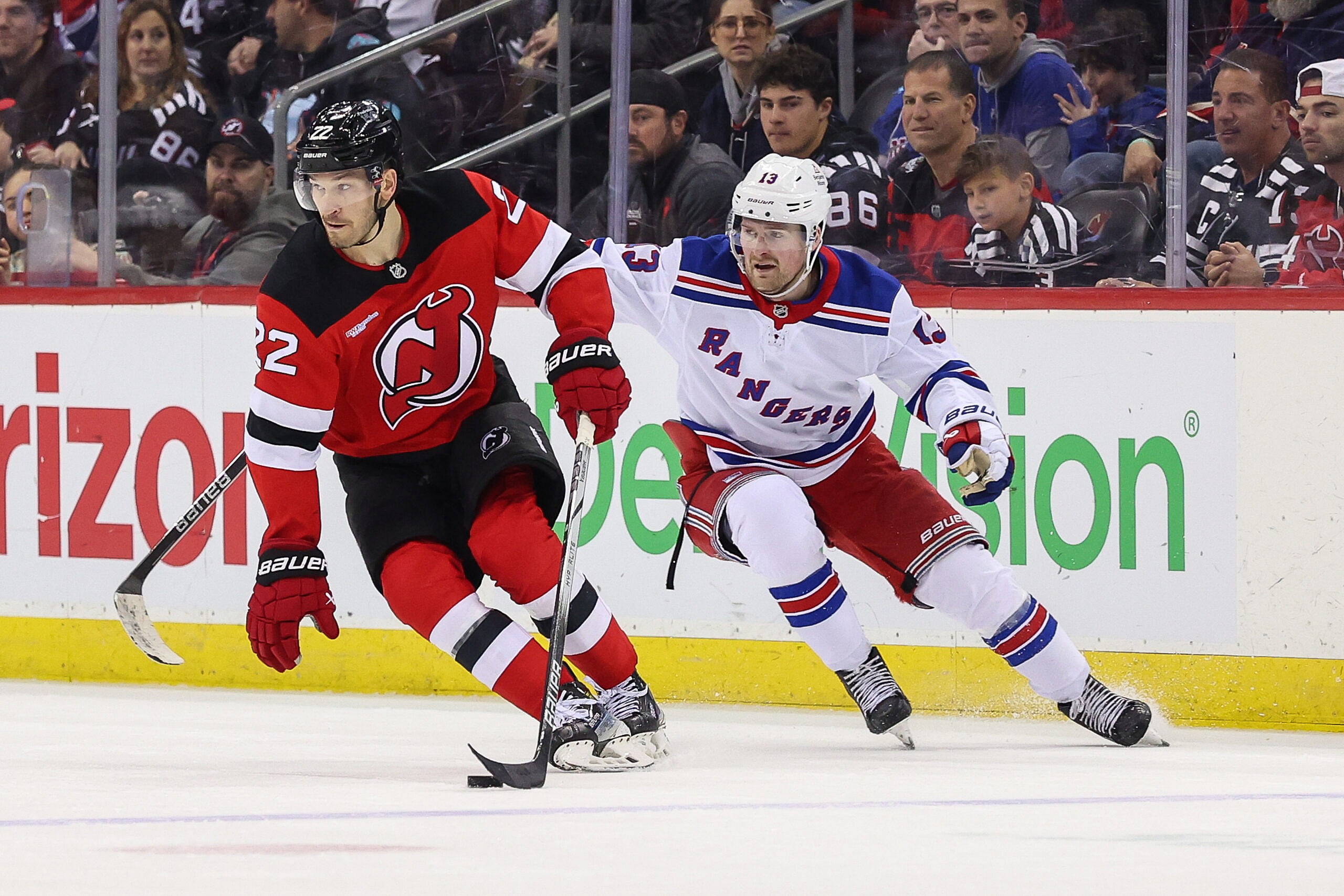 NHL: New York Rangers at New Jersey Devils