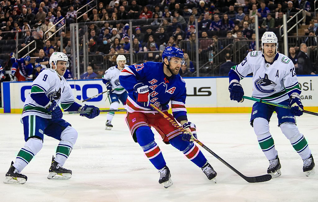 rangers vs canucks