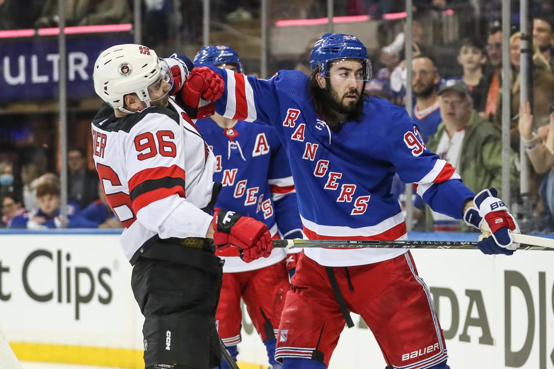 NHL: Stanley Cup Playoffs-New Jersey Devils at New York Rangers
