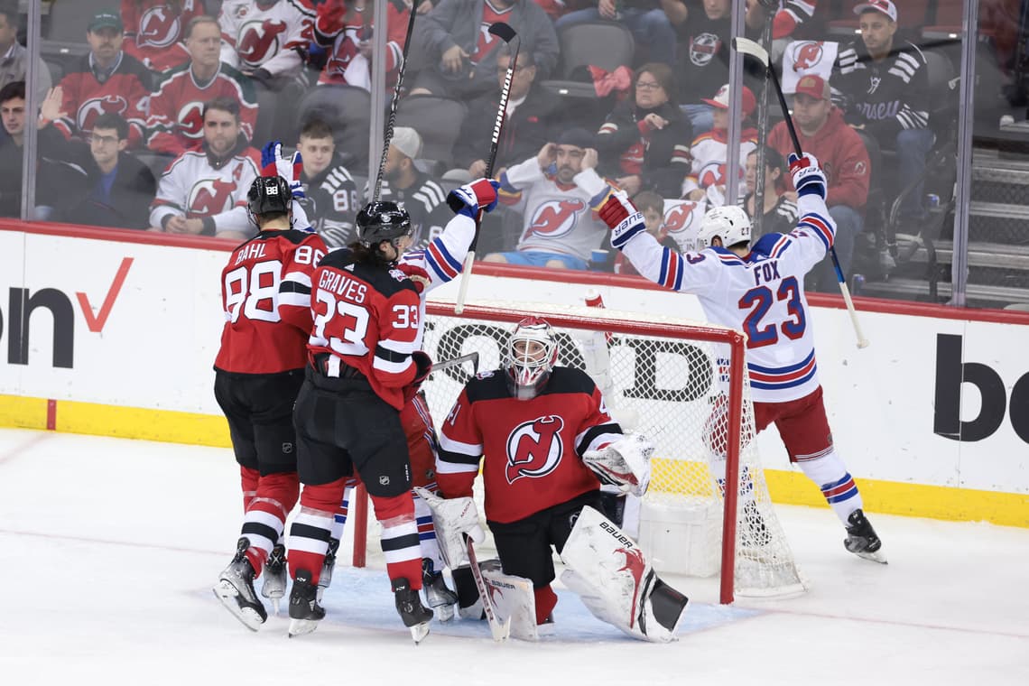 NHL: Stanley Cup Playoffs-New York Rangers at New Jersey Devils