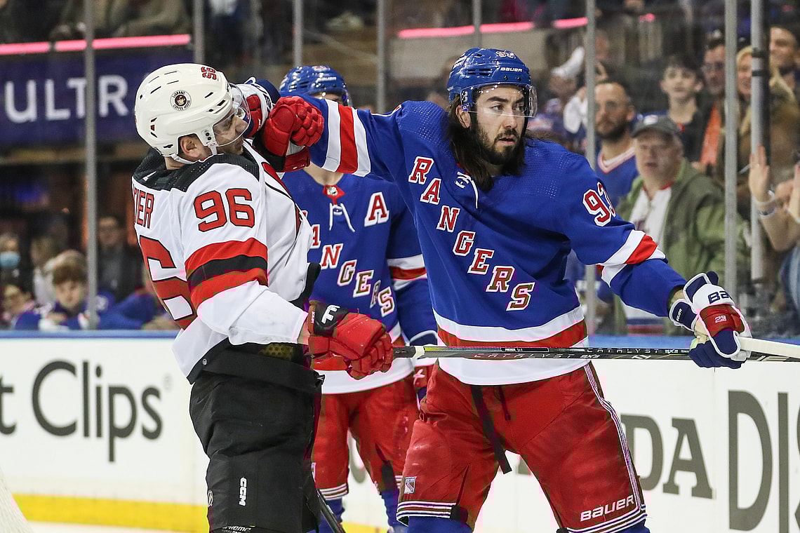 NHL: Stanley Cup Playoffs-New Jersey Devils at New York Rangers