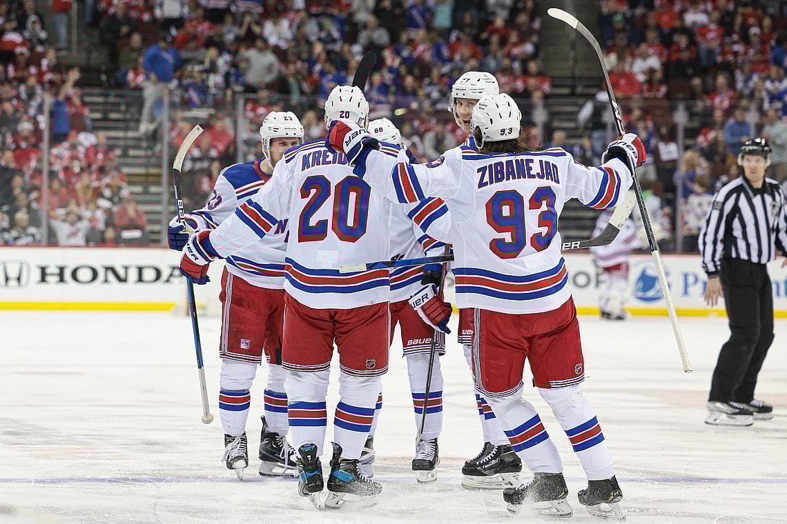 NHL: Stanley Cup Playoffs-New York Rangers at New Jersey Devils