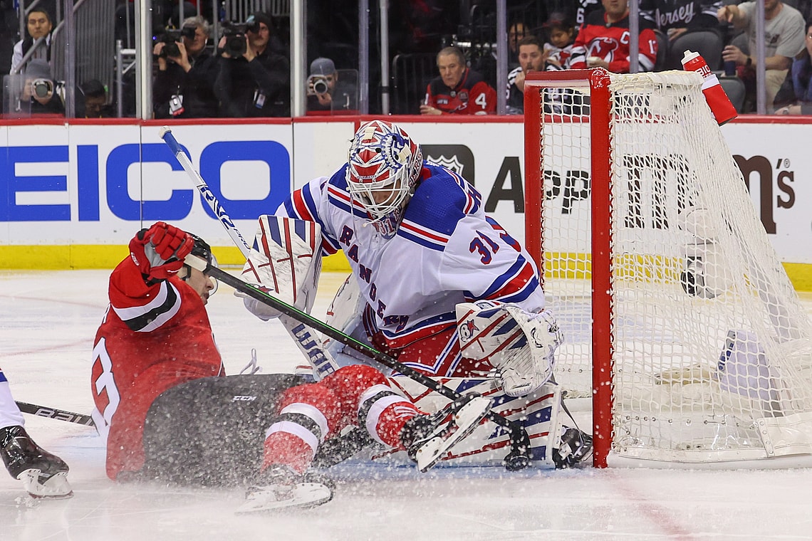 NHL: Stanley Cup Playoffs-New York Rangers at New Jersey Devils
