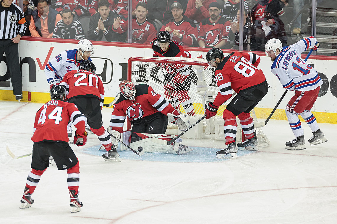 NHL: Stanley Cup Playoffs-New York Rangers at New Jersey Devils