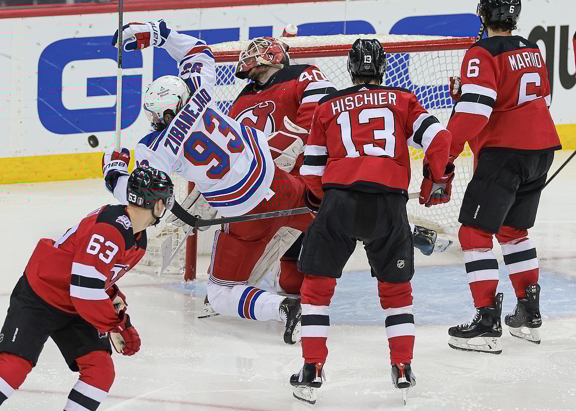 NHL: Stanley Cup Playoffs-New York Rangers at New Jersey Devils