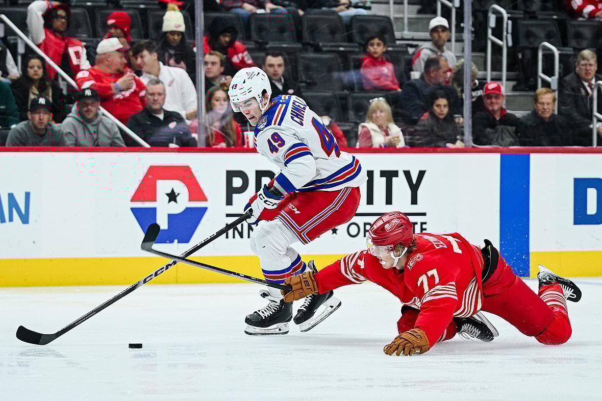 NHL: New York Rangers at Detroit Red Wings