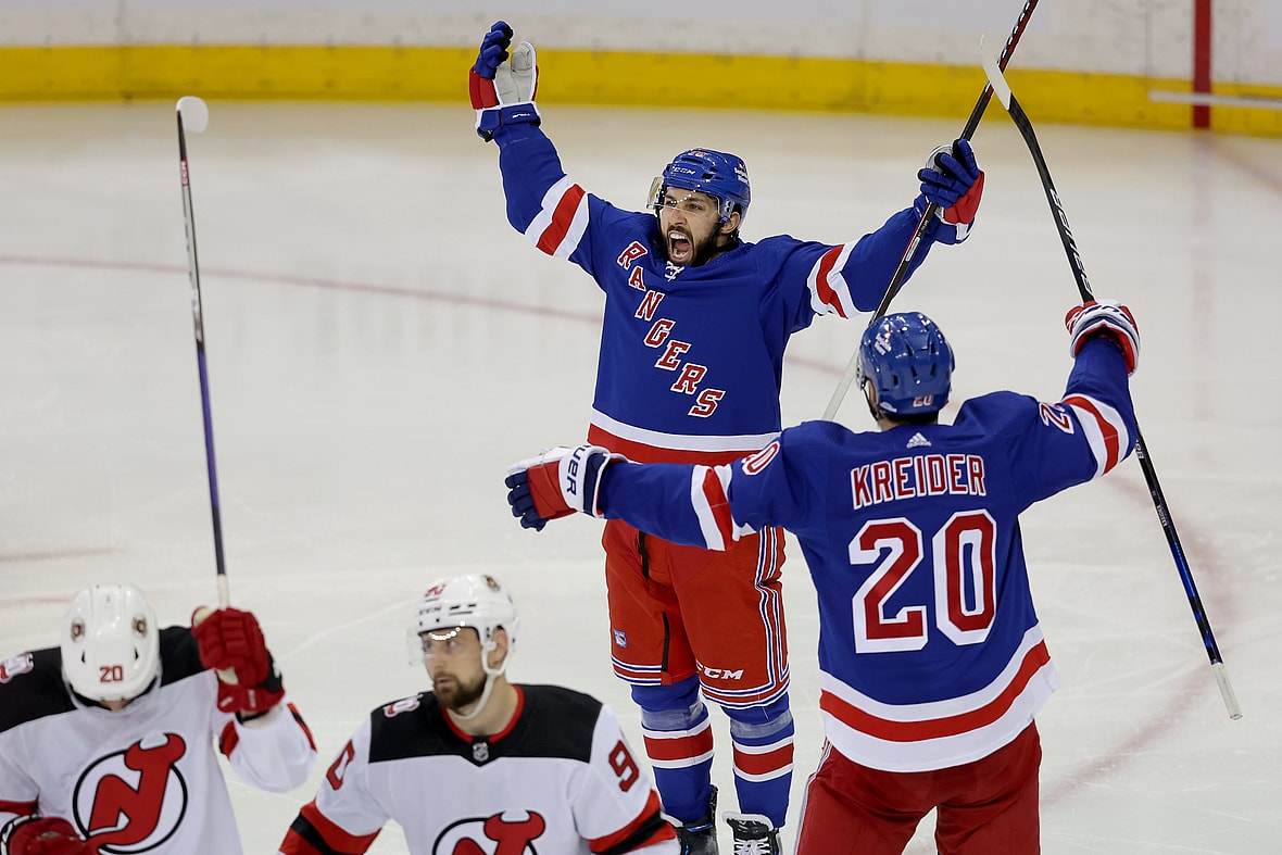 NHL: Stanley Cup Playoffs-New Jersey Devils at New York Rangers