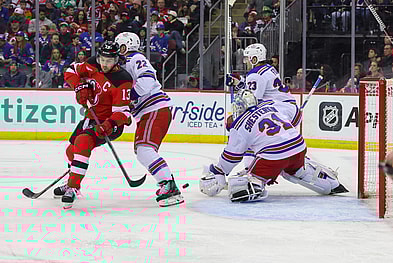 NHL: New York Rangers at New Jersey Devils