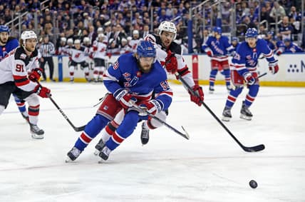 NHL: Stanley Cup Playoffs-New Jersey Devils at New York Rangers