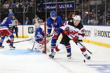 NHL: Stanley Cup Playoffs-New Jersey Devils at New York Rangers