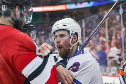 NHL: Stanley Cup Playoffs-New York Rangers at New Jersey Devils