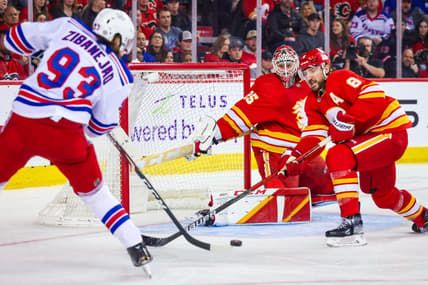 NHL: New York Rangers at Calgary Flames