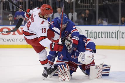 NHL: Stanley Cup Playoffs-Carolina Hurricanes at New York Rangers