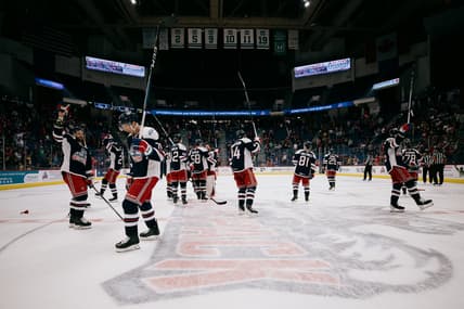 Hartford Wolf Pack celebrate