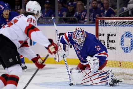 NHL: Stanley Cup Playoffs-New Jersey Devils at New York Rangers