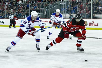 NHL: New York Rangers at New Jersey Devils
