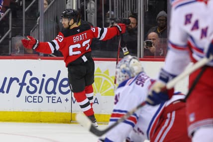 NHL: New York Rangers at New Jersey Devils