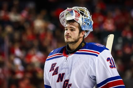 NHL: New York Rangers at Calgary Flames