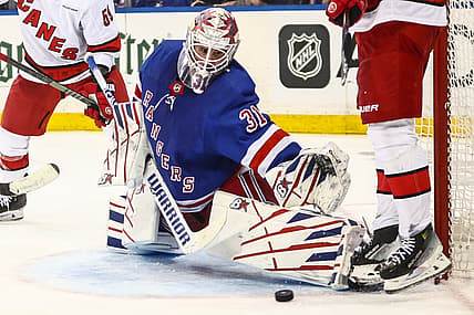 NHL: Stanley Cup Playoffs-Carolina Hurricanes at New York Rangers