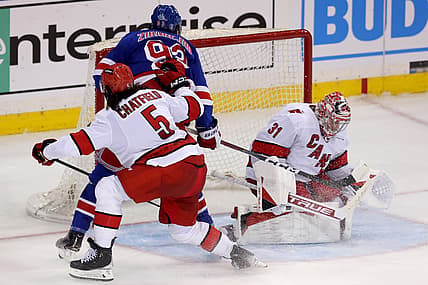NHL: Stanley Cup Playoffs-Carolina Hurricanes at New York Rangers