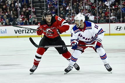 NHL: New York Rangers at New Jersey Devils