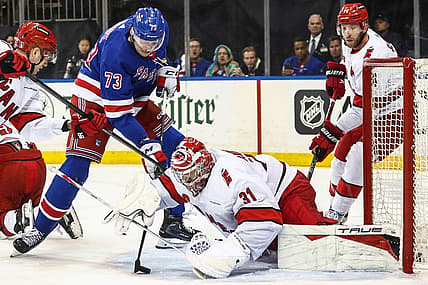 NHL: Stanley Cup Playoffs-Carolina Hurricanes at New York Rangers