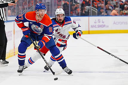 NHL: New York Rangers at Edmonton Oilers