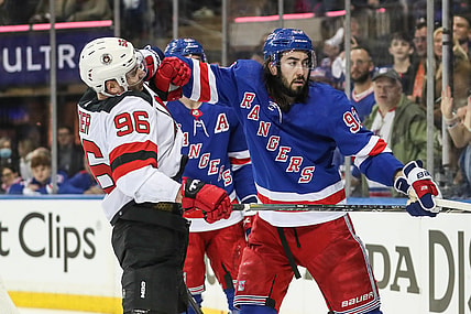 NHL: Stanley Cup Playoffs-New Jersey Devils at New York Rangers