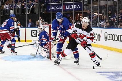 NHL: Stanley Cup Playoffs-New Jersey Devils at New York Rangers