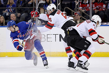 NHL: Stanley Cup Playoffs-New Jersey Devils at New York Rangers