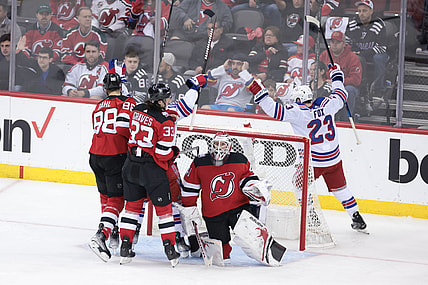 NHL: Stanley Cup Playoffs-New York Rangers at New Jersey Devils