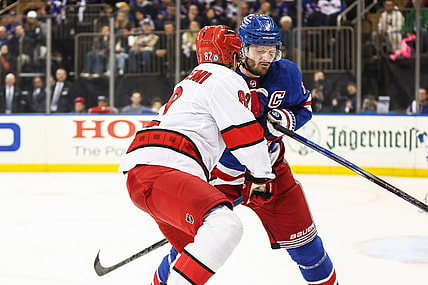 NHL: Stanley Cup Playoffs-Carolina Hurricanes at New York Rangers