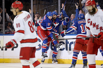 NHL: Stanley Cup Playoffs-Carolina Hurricanes at New York Rangers