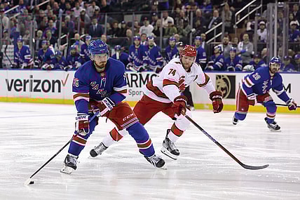 NHL: Stanley Cup Playoffs-Carolina Hurricanes at New York Rangers