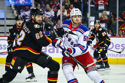 NHL: New York Rangers at Calgary Flames