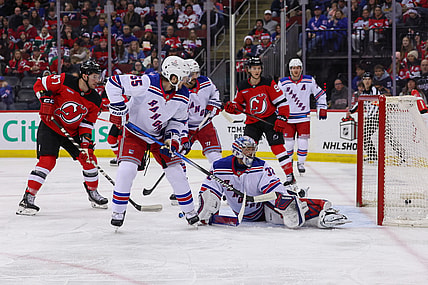 NHL: New York Rangers at New Jersey Devils