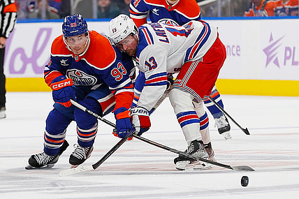 NHL: New York Rangers at Edmonton Oilers