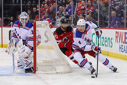 NHL: New York Rangers at New Jersey Devils