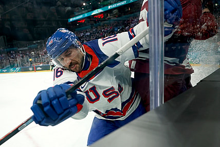 Olympics: Ice Hockey-Men Group C - LAT-USA