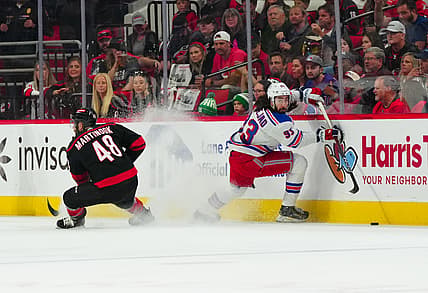 NHL: Stanley Cup Playoffs-New York Rangers at Carolina Hurricanes