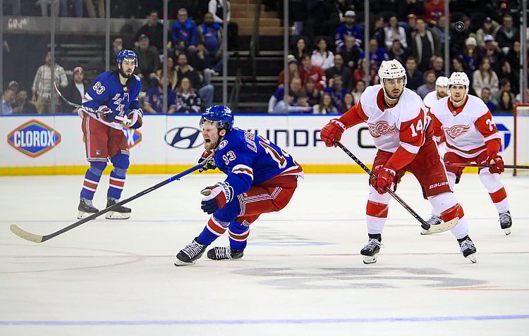 rangers vs red wings