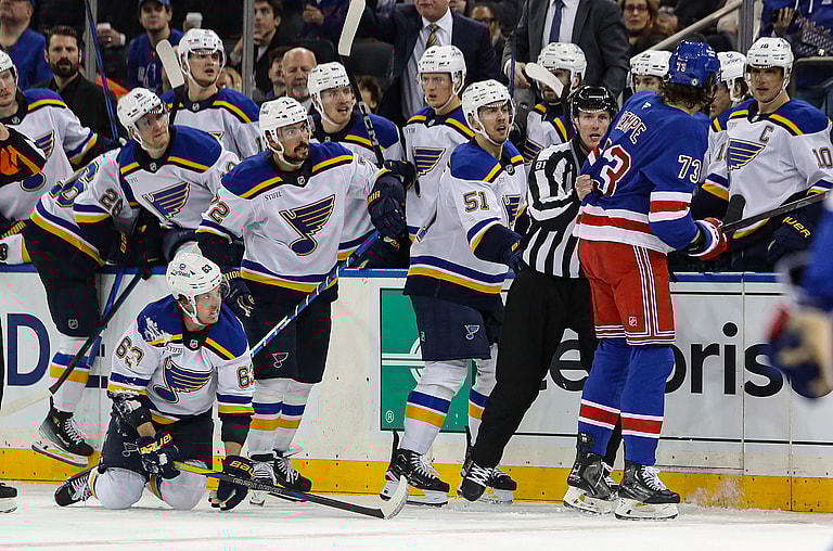 NHL: St. Louis Blues at New York Rangers