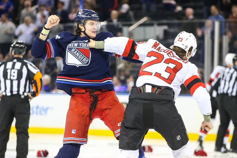 NHL: New Jersey Devils at New York Rangers