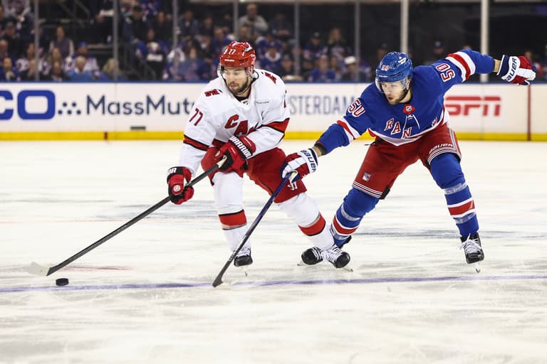 NHL: Stanley Cup Playoffs-Carolina Hurricanes at New York Rangers