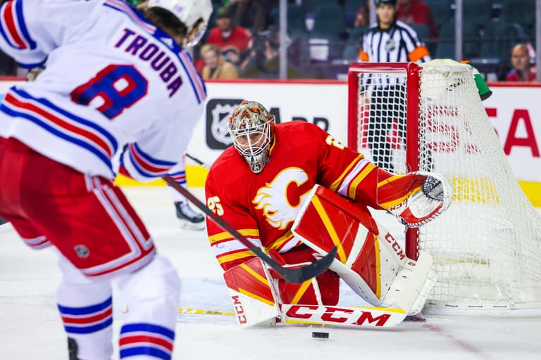 NHL: New York Rangers at Calgary Flames