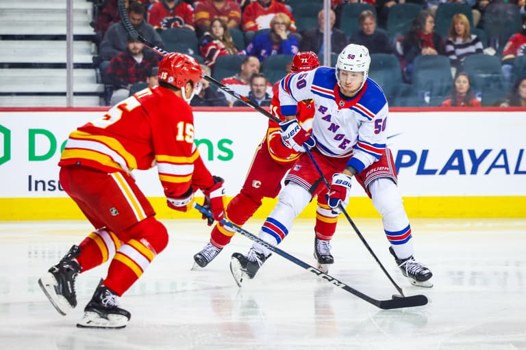 NHL: New York Rangers at Calgary Flames