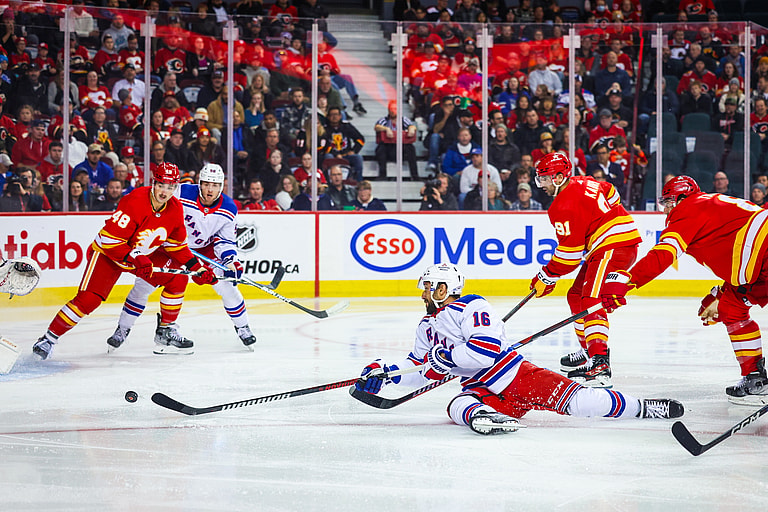 NHL: New York Rangers at Calgary Flames
